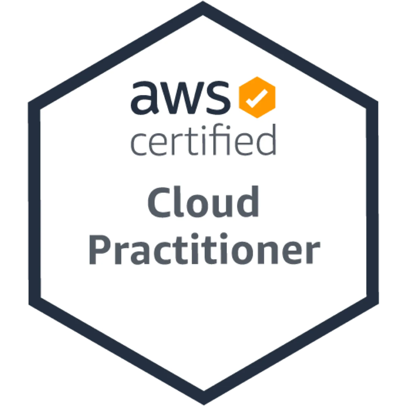 AWS Certified Cloud Practitioner certification badge
