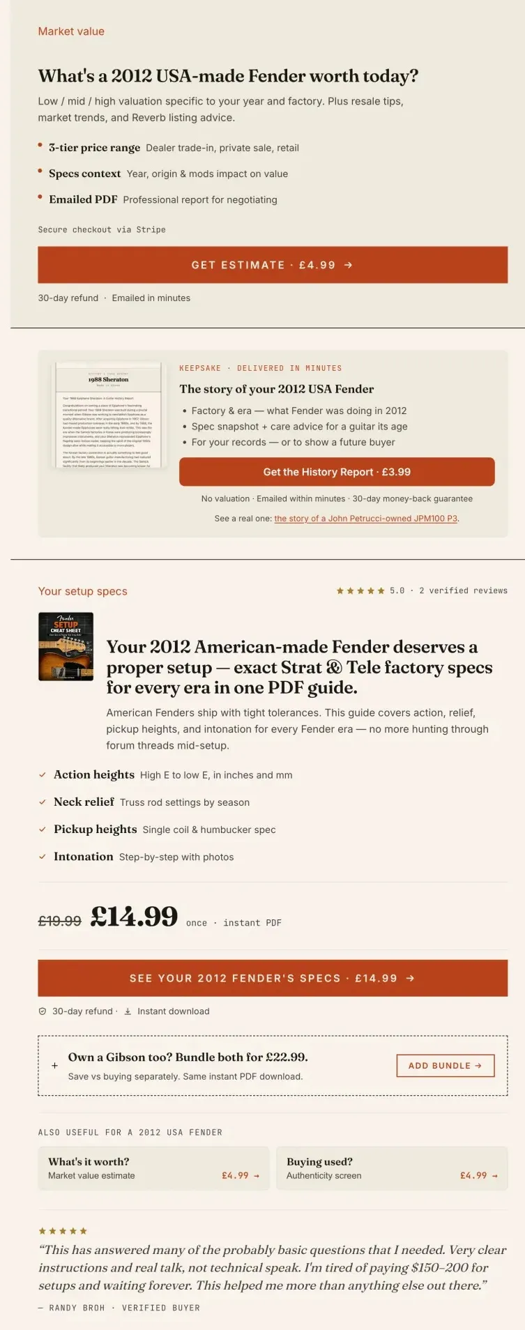 After the reverts — one card, one button, nothing between the decode and the checkout