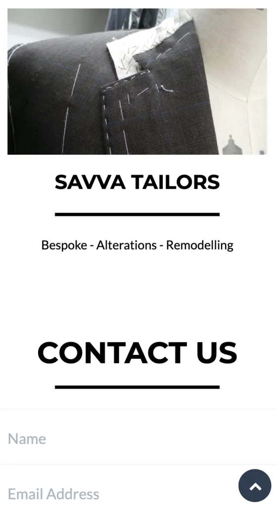 Before screenshot of savvatailors.co.uk