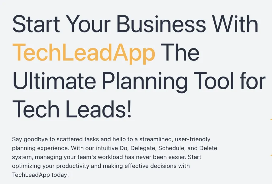 Tech Lead App screenshot